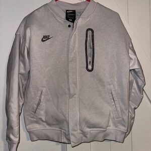 Nike youths Light Gray Bomber Jacket